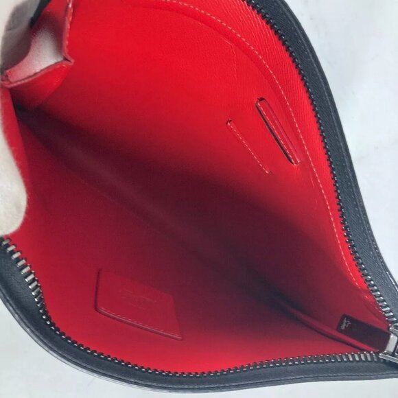 Christian Louboutin Crossbody Logo SKY 2WAY Bag Clutch Pouch Bag Shoulder Bag - Picture 11 of 14